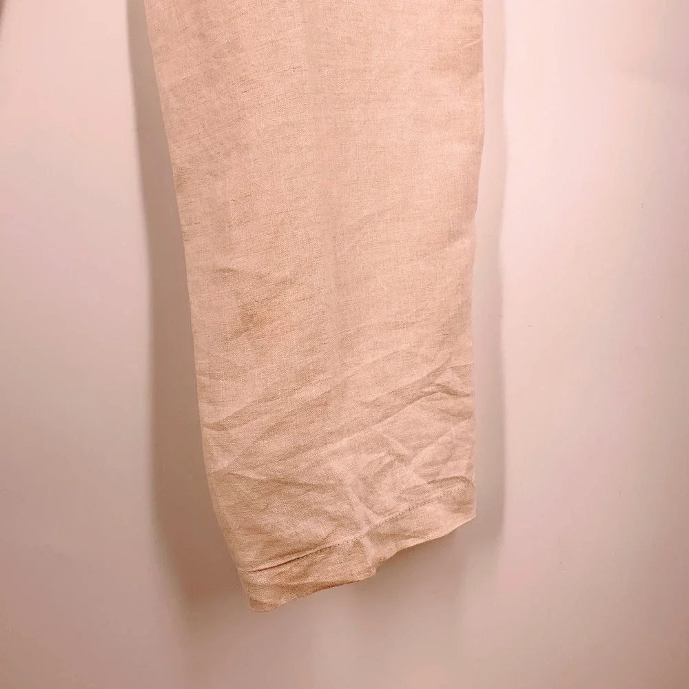 Tommy Bahama Mens‎ Linen Straight Leg Trousers Casual Beach Pants Tan Size 42